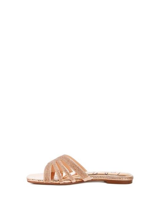London Rag Slides LONDON RAG Dindy Embellished Slide Sandal in Metallic | Lyst