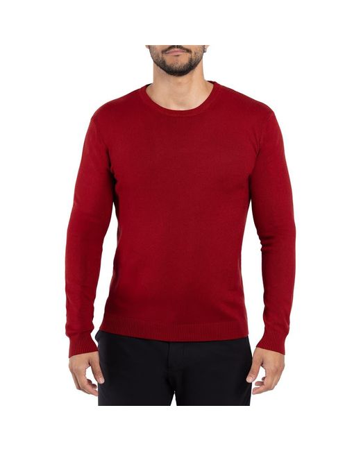 Xray Jeans Red Crewneck Viscose-Blend Knit Sweater for men