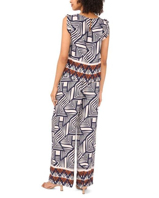 Halogen® Multicolor Print Tie Waist Wide Leg Pants
