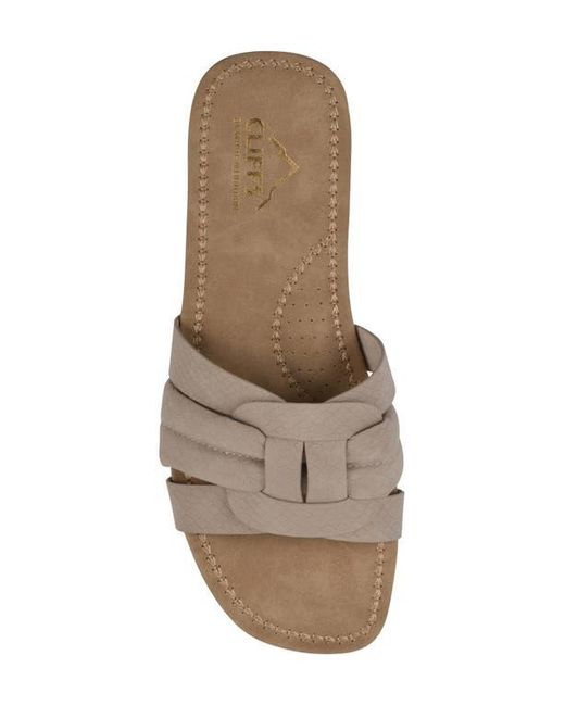 White Mountain Brown Fraley Slide Sandal