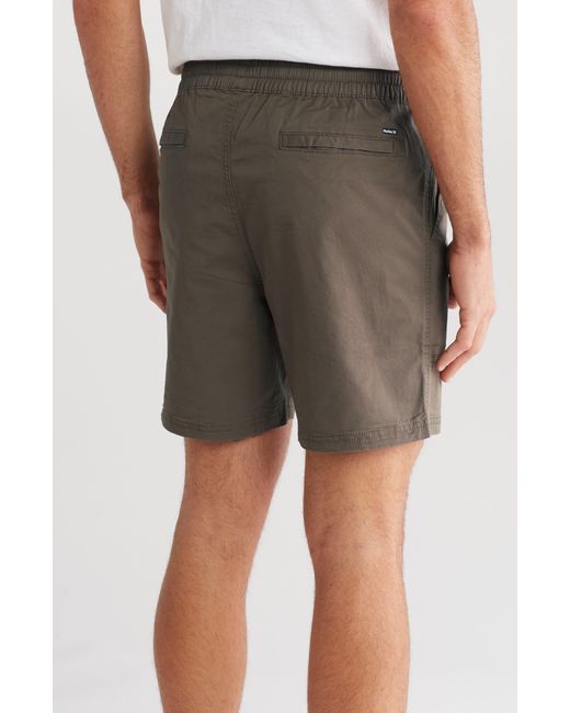 Hurley Green Itinerary Stretch Cotton Shorts for men