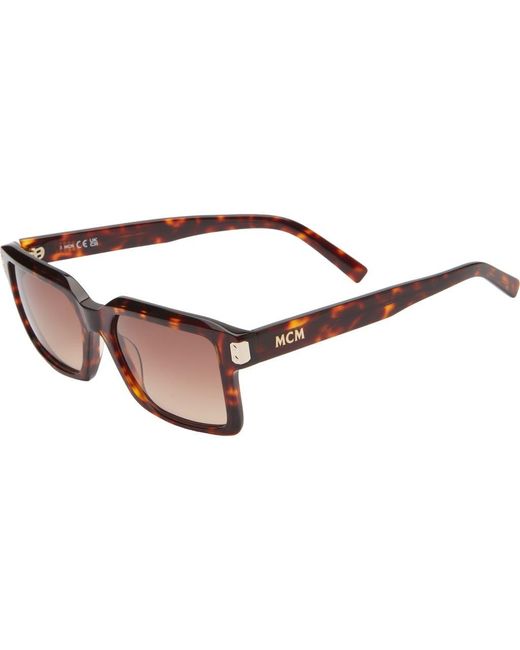 MCM Brown 54Mm Square Sunglasses for men