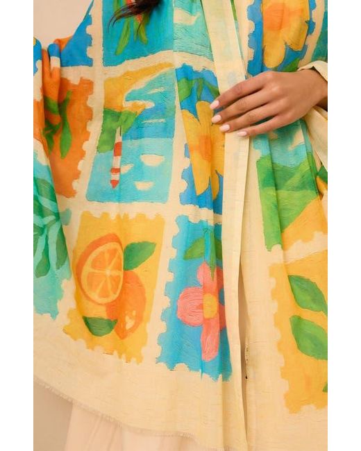 Saachi Multicolor Spring Print Scarf