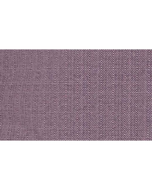Bugatchi Purple Jimmy Ooohcotton Herringbone Button-Up Shirt for men