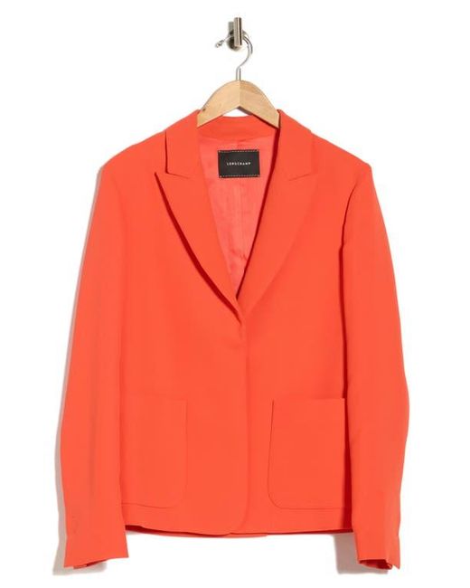 Longchamp Orange Notched Lapel Jacket