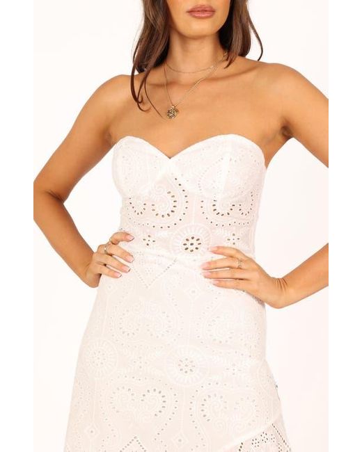 Petal & Pup Natural Melanie Strapless Midi Sundress