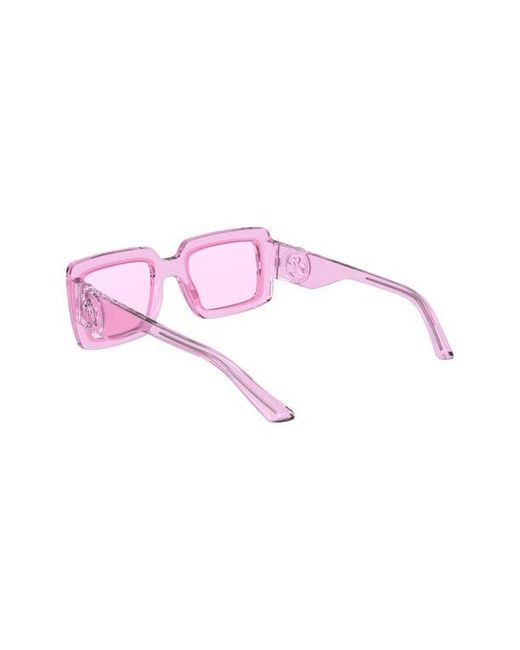 Longchamp Pink 53Mm Rectangular Sunglasses