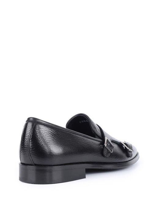 VELLAPAIS Ledonia Double Monk Strap Loafer in Black for Men  display picture 1
