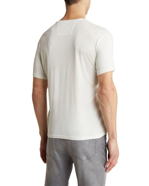 John Varvatos White Nash V-neck Cotton T-shirt for men