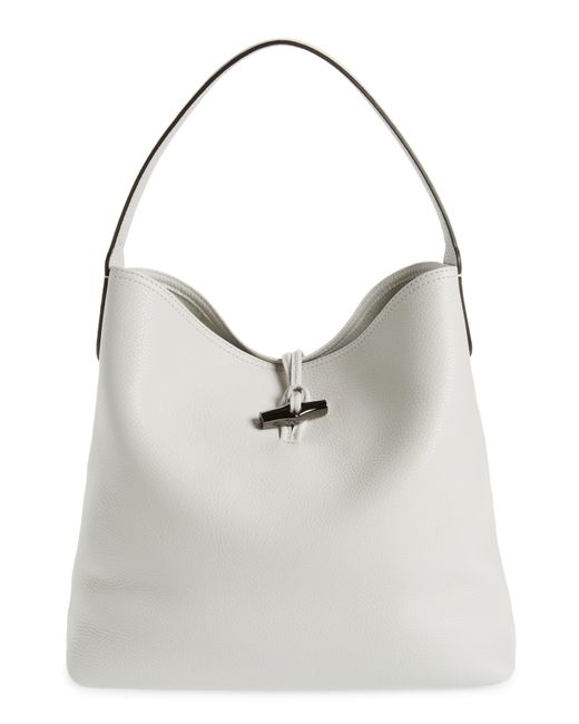 Longchamp Gray Roseau Essential Hobo Bag