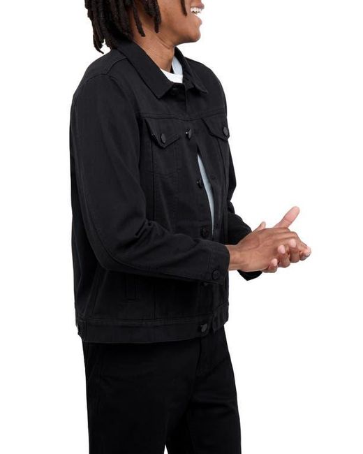 Xray Jeans Black Slim Washed Denim Jacket for men