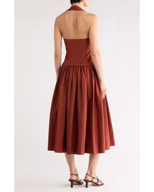 A.L.C. Nora Halter Dress in Red | Lyst