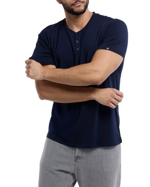 Xray Jeans Blue Short Sleeve Henley for men