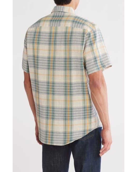 Lucky Brand Multicolor Crinkle Mason Short Sleeve Button-Up Shirt for men