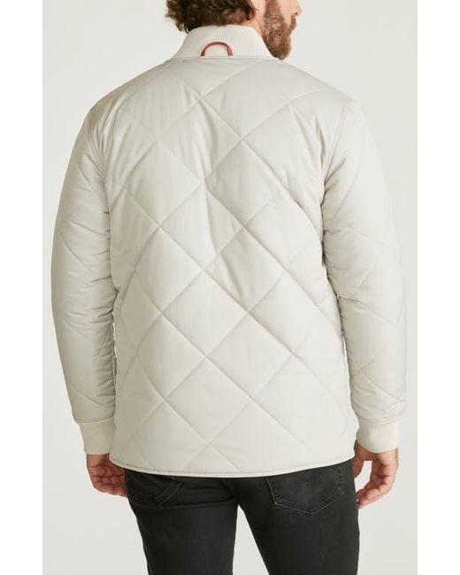 Robert Graham Natural Reversible Quilted Bomber Jacket for men