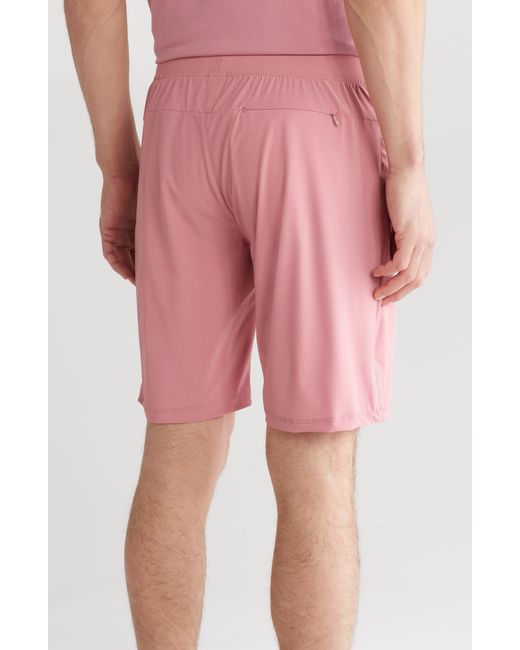 Kenneth Cole Pink Water Repellent Active Stretch Running Shorts for men