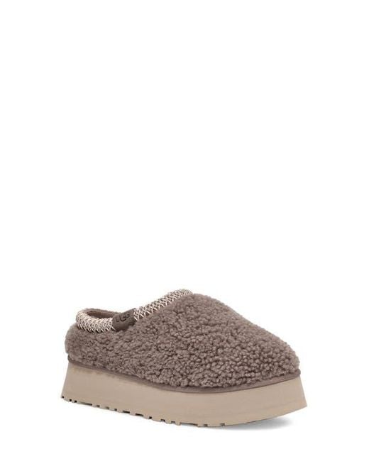 Ugg Gray Tazz Maxi Curly Genuine Shearling Platform Slipper