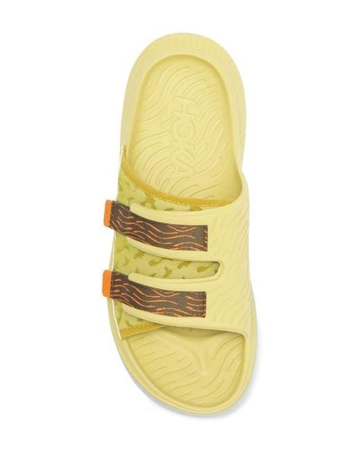 Hoka One One Yellow Gender Inclusive Ora Luxe Slide Sandal