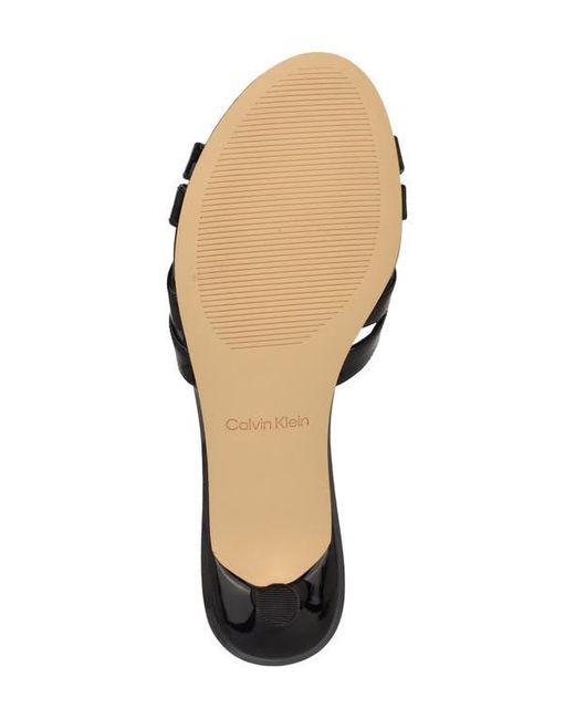 Calvin Klein Black Gabbie Kitten Heel Slide Sandal