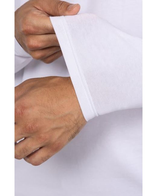 Xray Jeans White Crewneck Long Sleeve T-Shirt for men