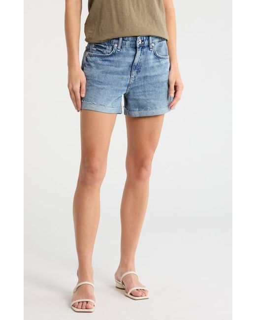 Rag & Bone Blue Dylan Cuffed Denim Shorts