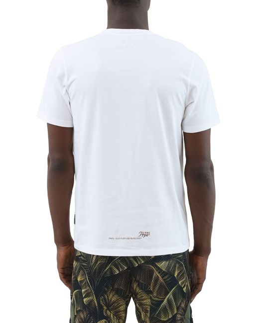 PRPS White Cherub Embellished Cotton Graphic Tee for men