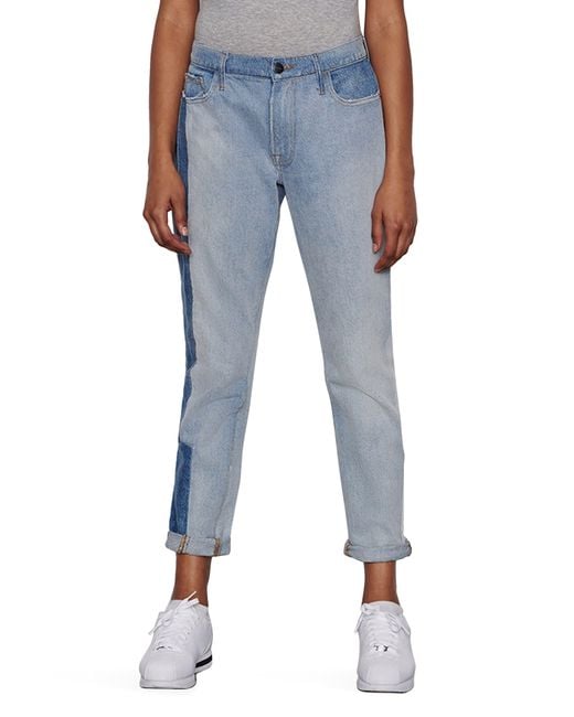 FRAME Le Garçon Unmatched Straight Leg Jeans In Dinsmore M At Nordstrom  Rack in Blue | Lyst