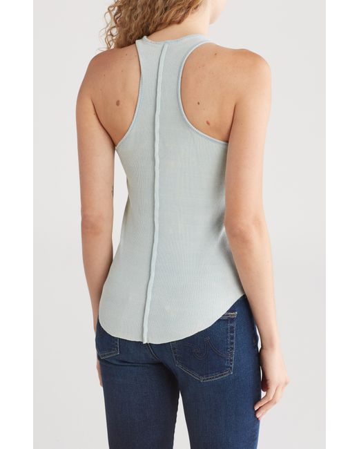 AG Jeans Blue Knit Sleeveless Top