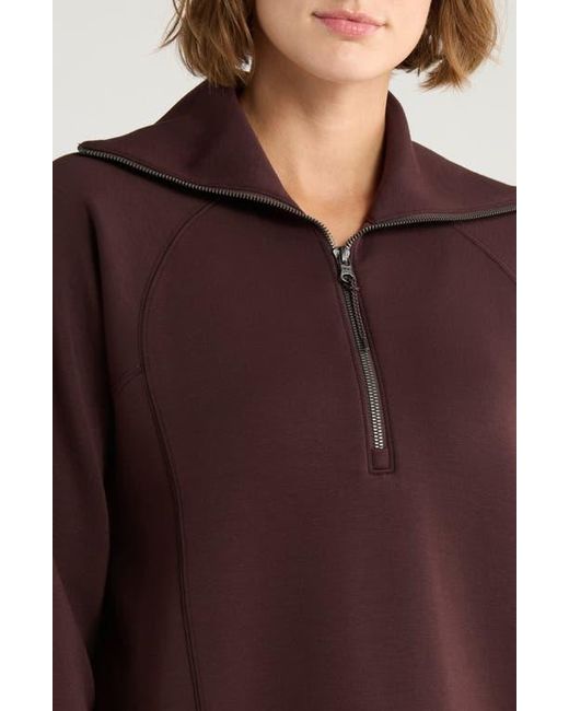 Spanx Red Airessentials Half Zip Sweatshirt