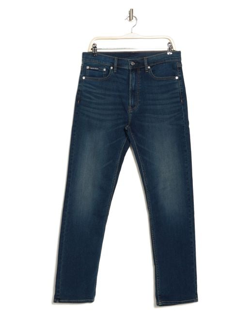 Calvin Klein Blue Slim Straight Leg Jeans for men