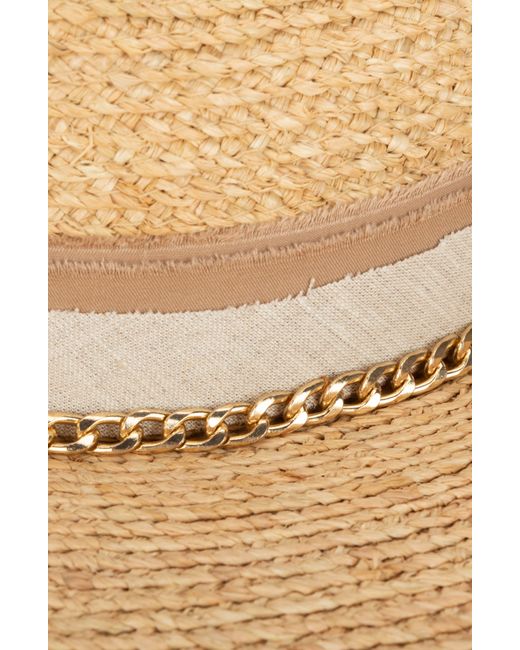 San Diego Hat Natural Chain Trim Panama Hat