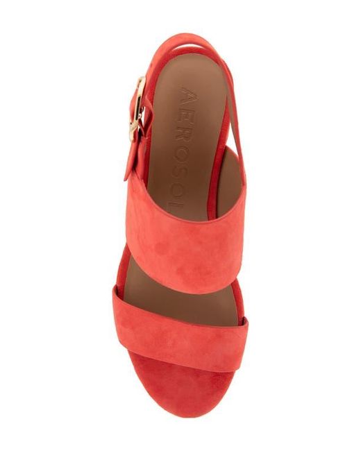 Aerosoles Red Camera Platform Sandal