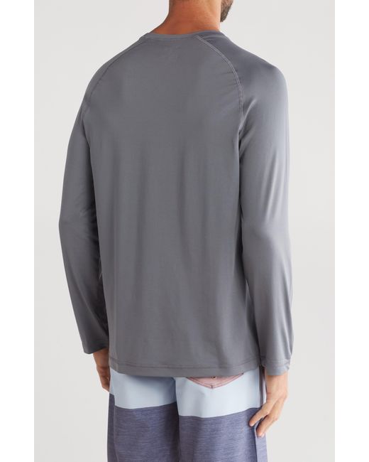 Hurley Gray Crossover Long Sleeve Graphic T-shirt for men