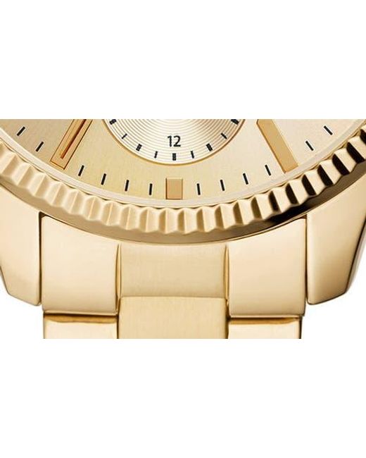 Fossil Metallic Rye Bracelet Strap Multifunction Watch, 36Mm