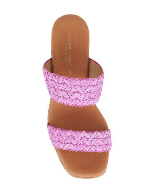 Andre Assous Pink Cairo Platform Sandal