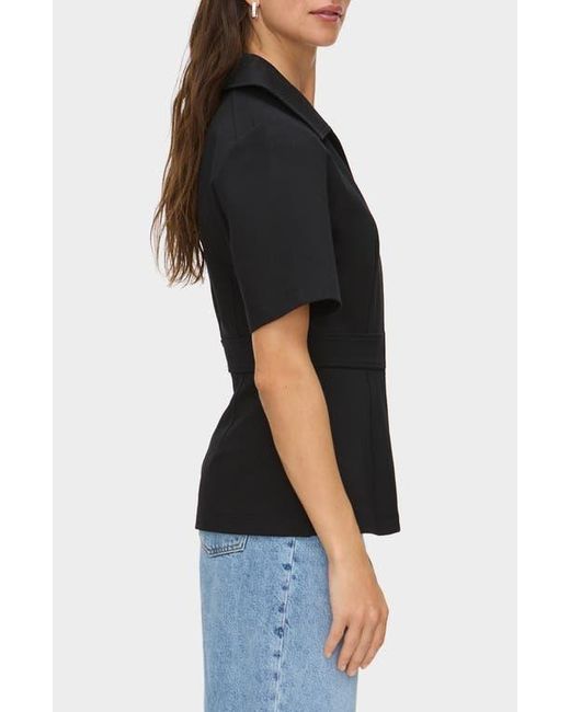 ALIGNE Black Cecile Zip Front Top