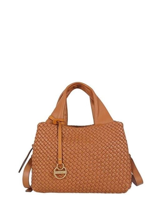 Lodis Brown Eleanor Woven Crossbody Bag