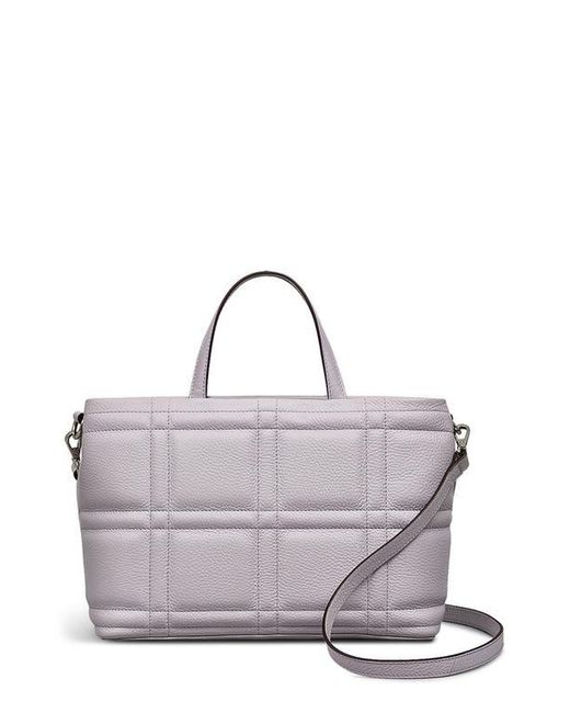 Radley Gray Sunny Dene Small Zip Quilted Leather Satchel