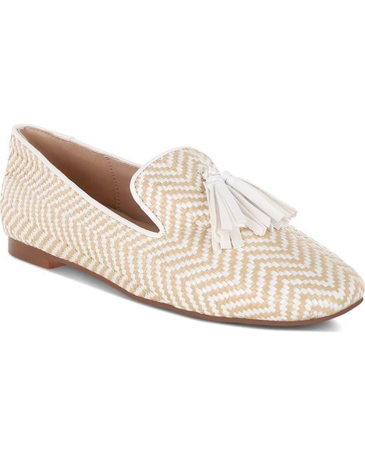 Rag & Co White Dara Tassel Driving Loafer