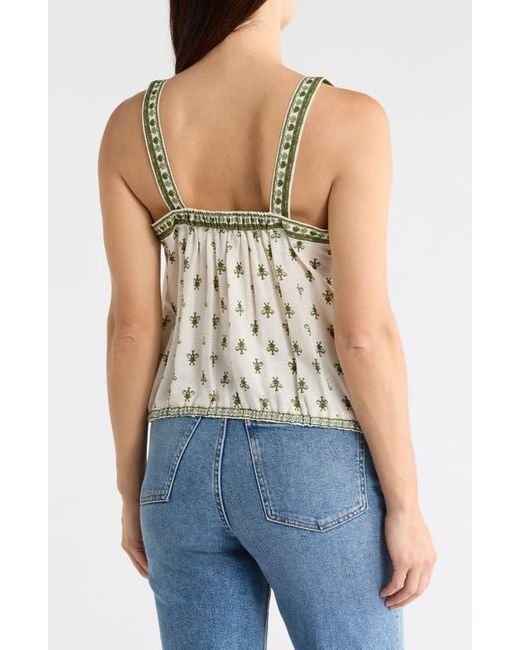 Max Studio Blue Strappy Bubble Hem Tank