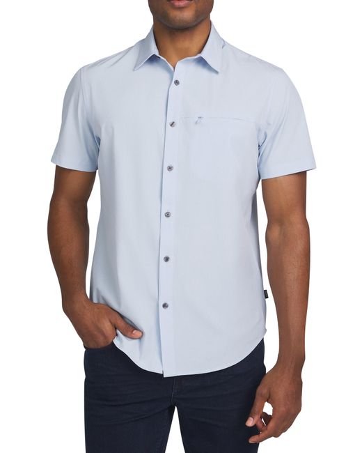 DKNY White Holland Short Sleeve Button-up Shirt for men
