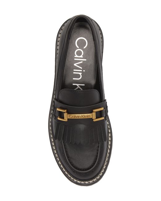 Calvin Klein Black Sophy Lug Sole Loafer