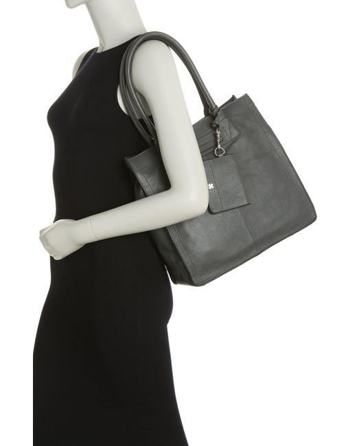 Lucky Brand Gigi Leather Tote in Black Lyst