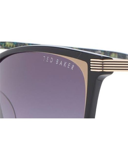 Ted Baker Black 57Mm Gradient Square Sunglasses