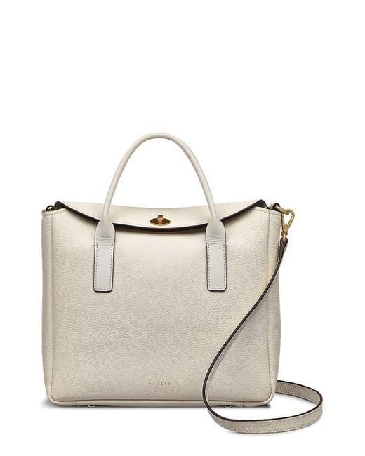 Radley White Carpenter Yard Flapover Satchel Bag