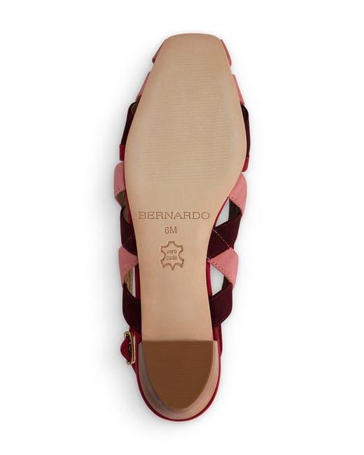 Bernardo Red Glinda Slingback Flat