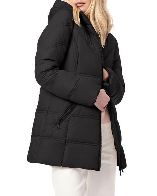 Bernardo Black Hooded Puffer Jacket