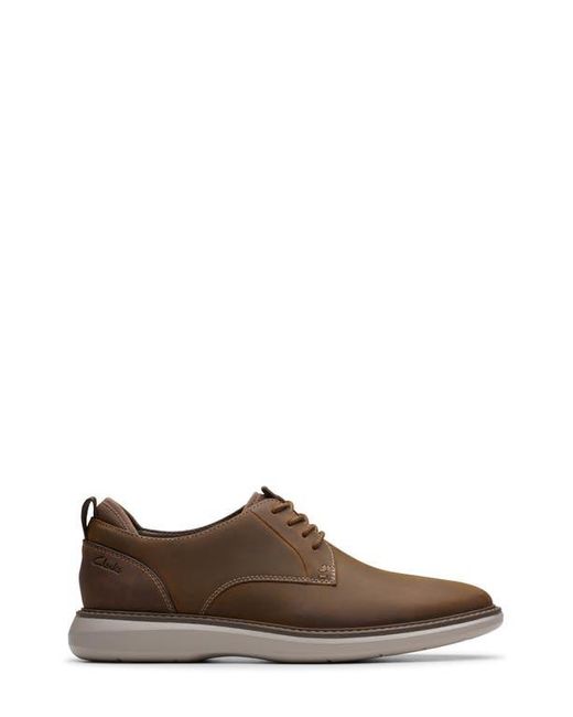 Clarks Brown Brantin Plain Toe Derby for men
