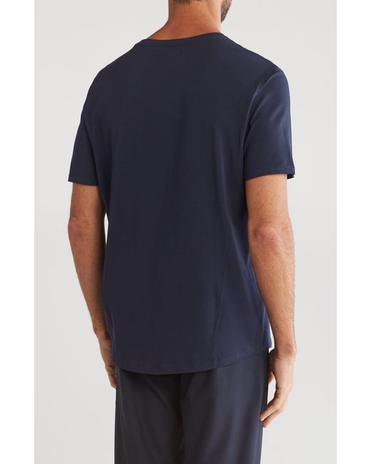 Kenneth Cole Blue Crewneck Stretch Cotton T-shirt for men