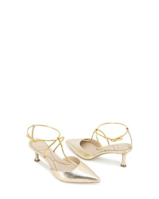 Kenneth Cole Metallic Umi Snakeskin Embossed Pointed Toe Pump